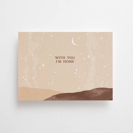 BEI DIR BIN ICH ZU HAUSE - POSTKARTE -