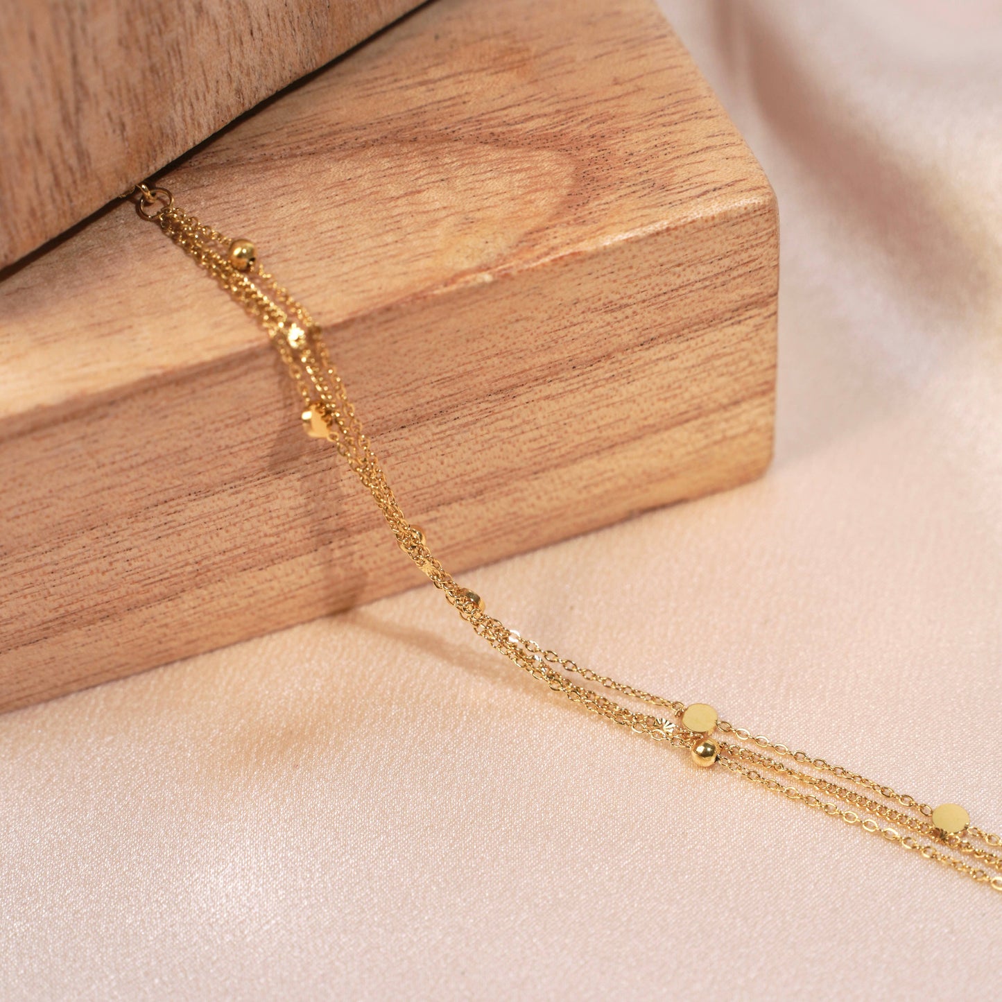 Armband Triple Gold aus Edelstahl