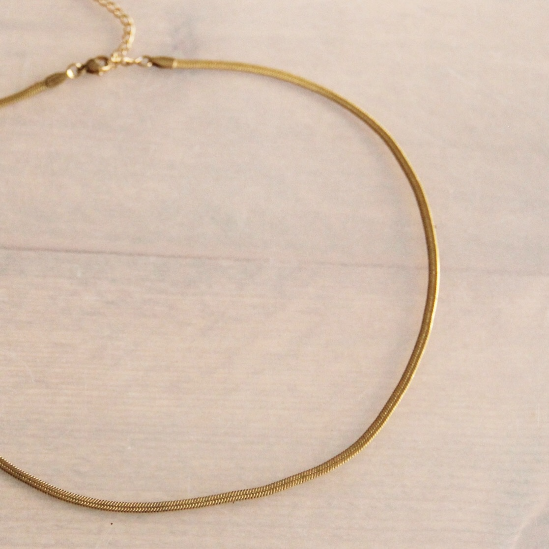 Schlangenkette Gold aus Edelstahl