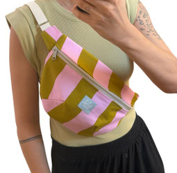 Bauchtasche JOE - Rosa & Olivgrün