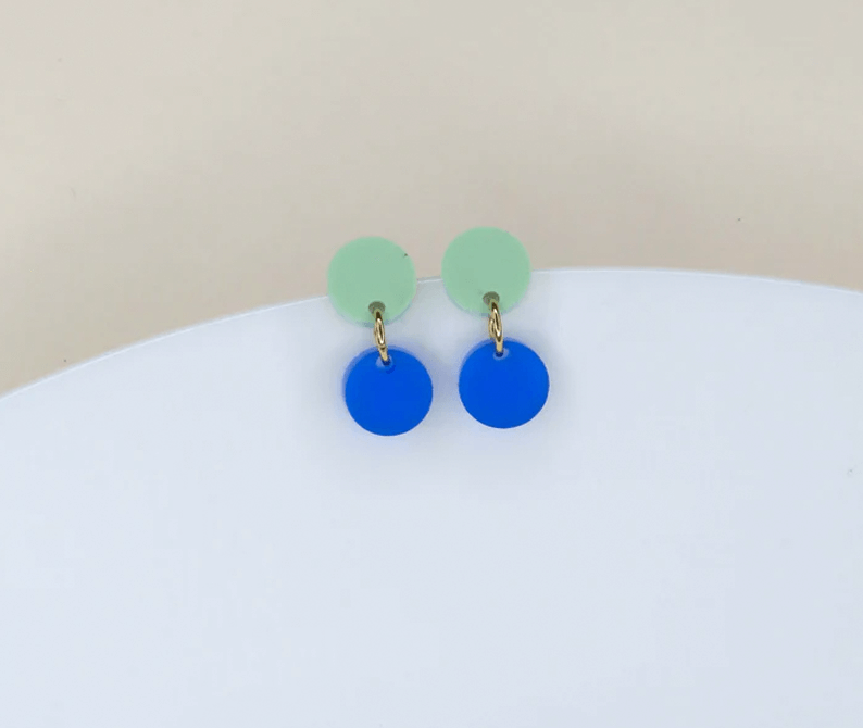 Dotty hellgrün/tiefblau