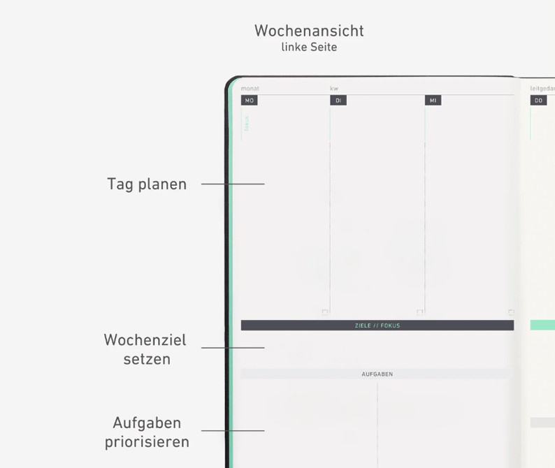 A5 Kalender Schwarz