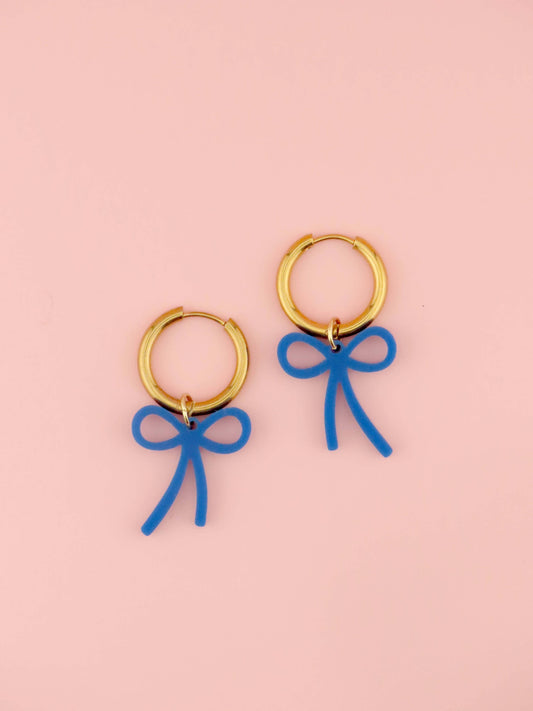 Blue Bow Creolen