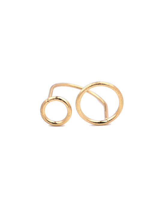 Ring Mack Gold aus Edelstahl | Verstellbar