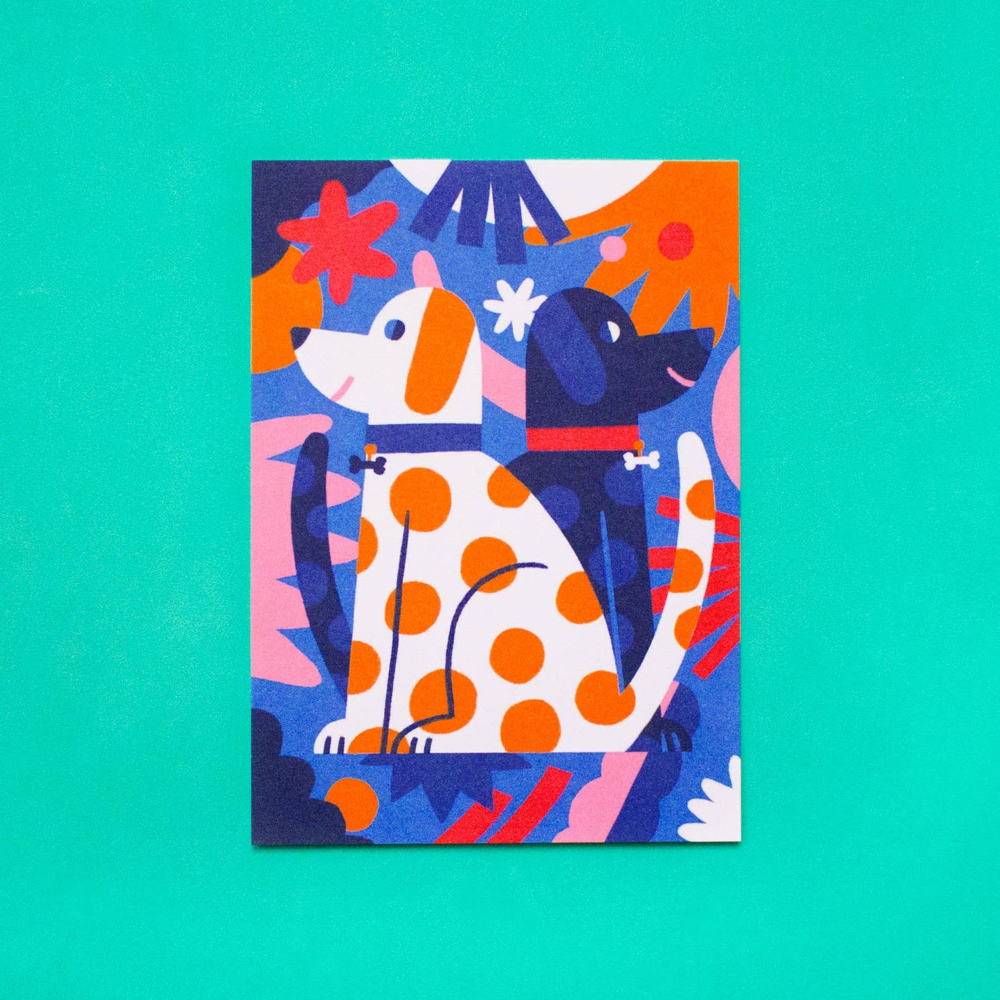Hunde A6 Postkarte | Grußkarte mit Umschlag