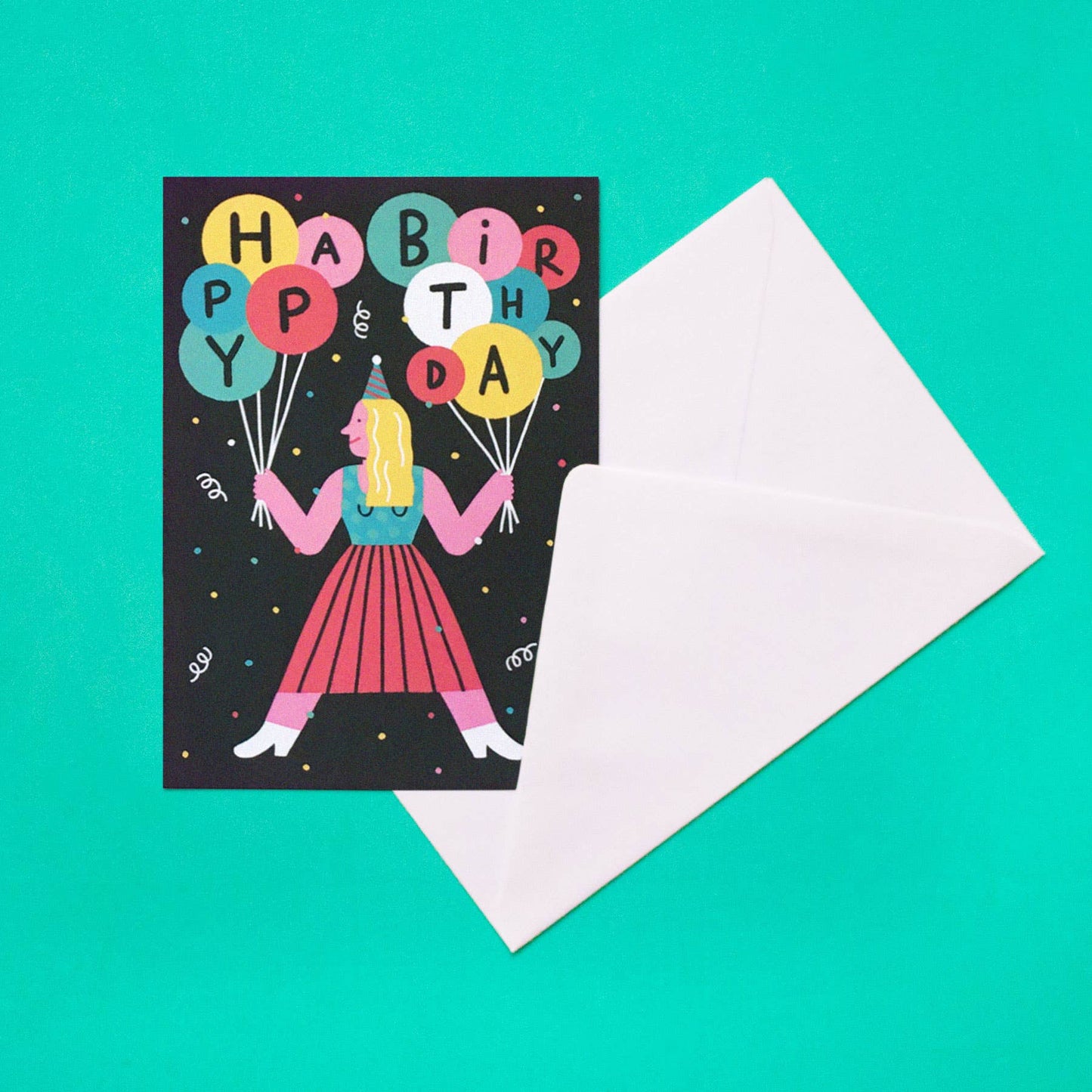 Happy Birthday | Geburtstagskarte mit Umschlag
