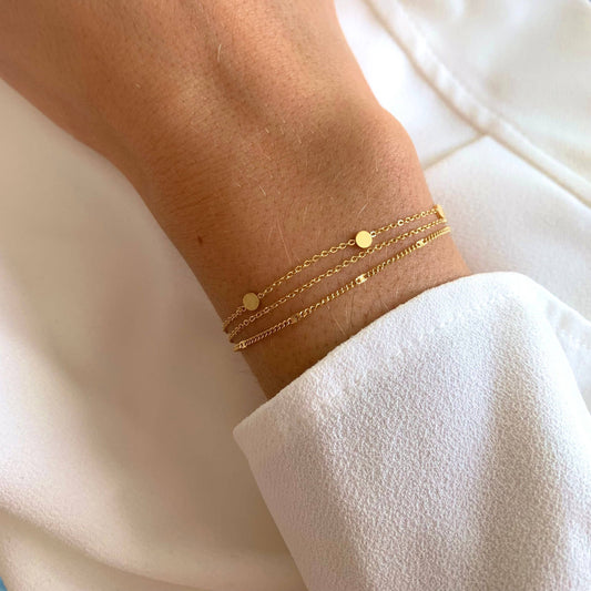 Armband Triple Gold aus Edelstahl