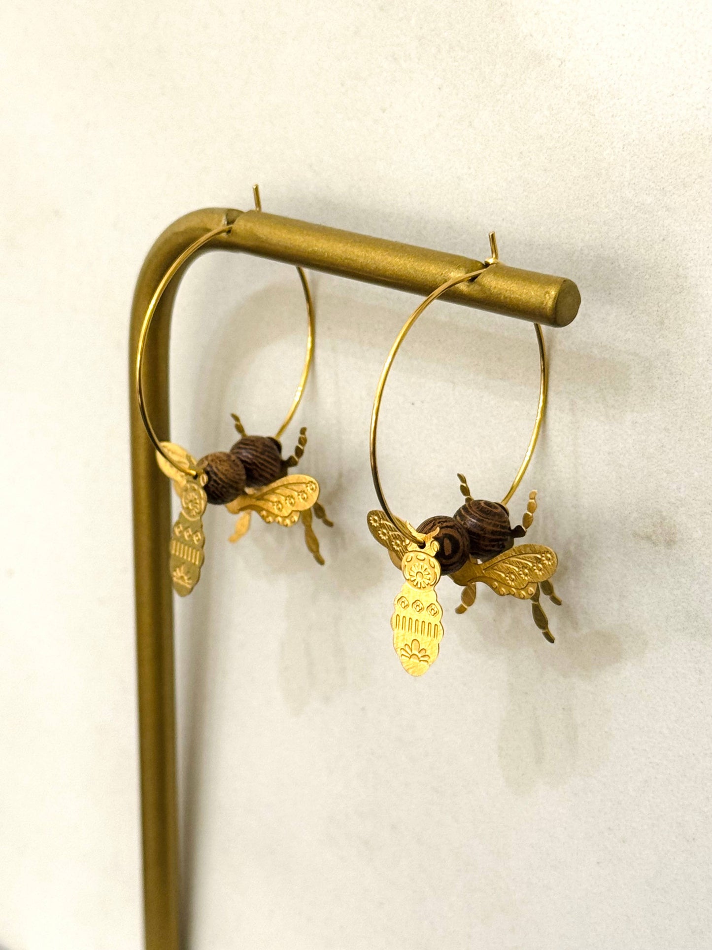 3D Creolen BIENE Gold