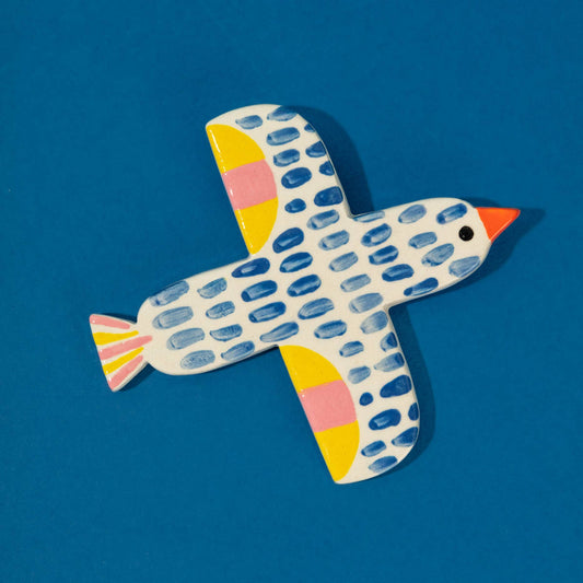 Wandvogel Tiefblau | Handgefertigte