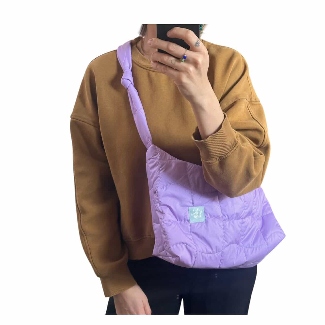 Gesteppte Schultertasche POLLY – Flieder