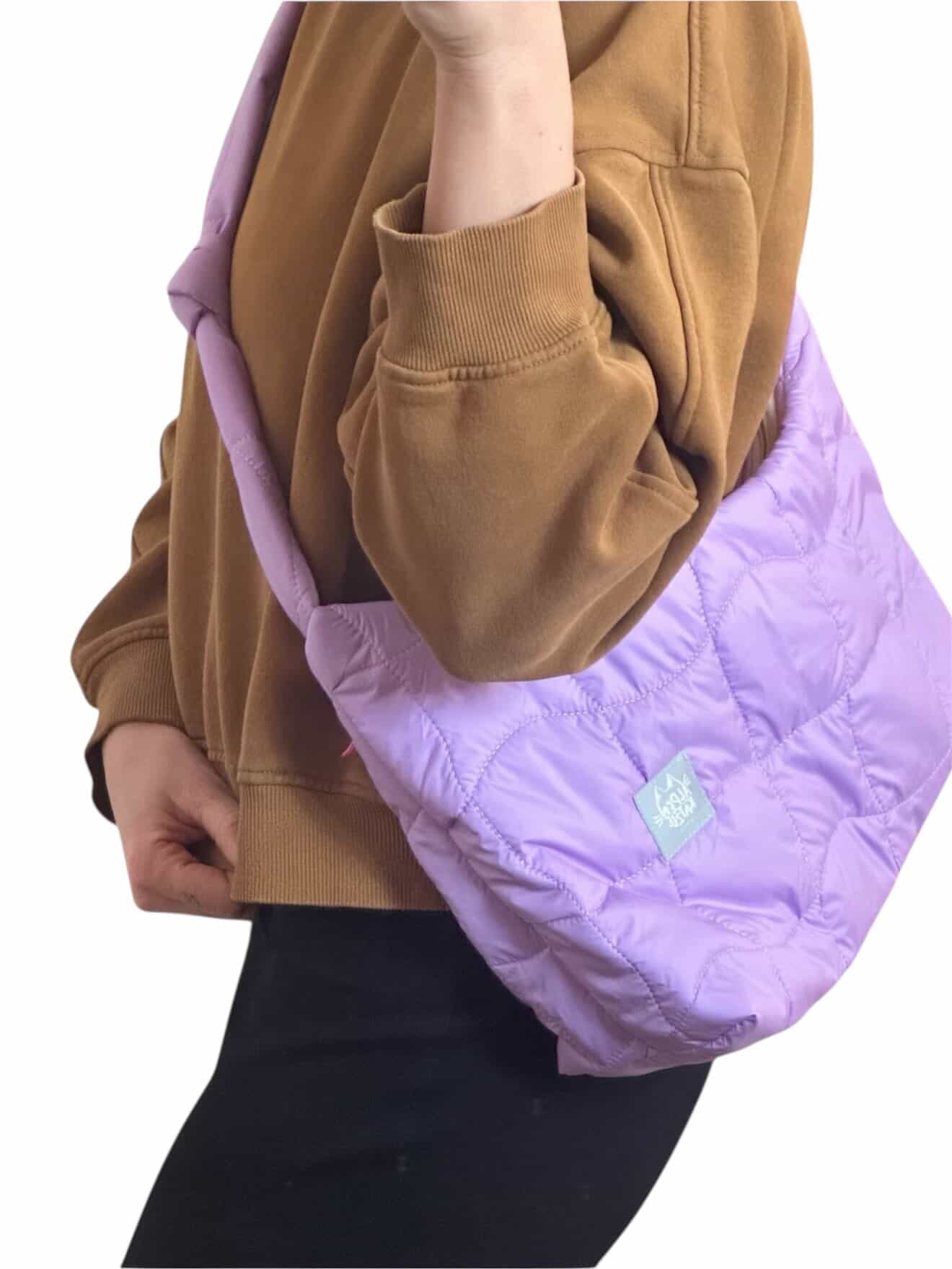 Gesteppte Schultertasche POLLY – Flieder