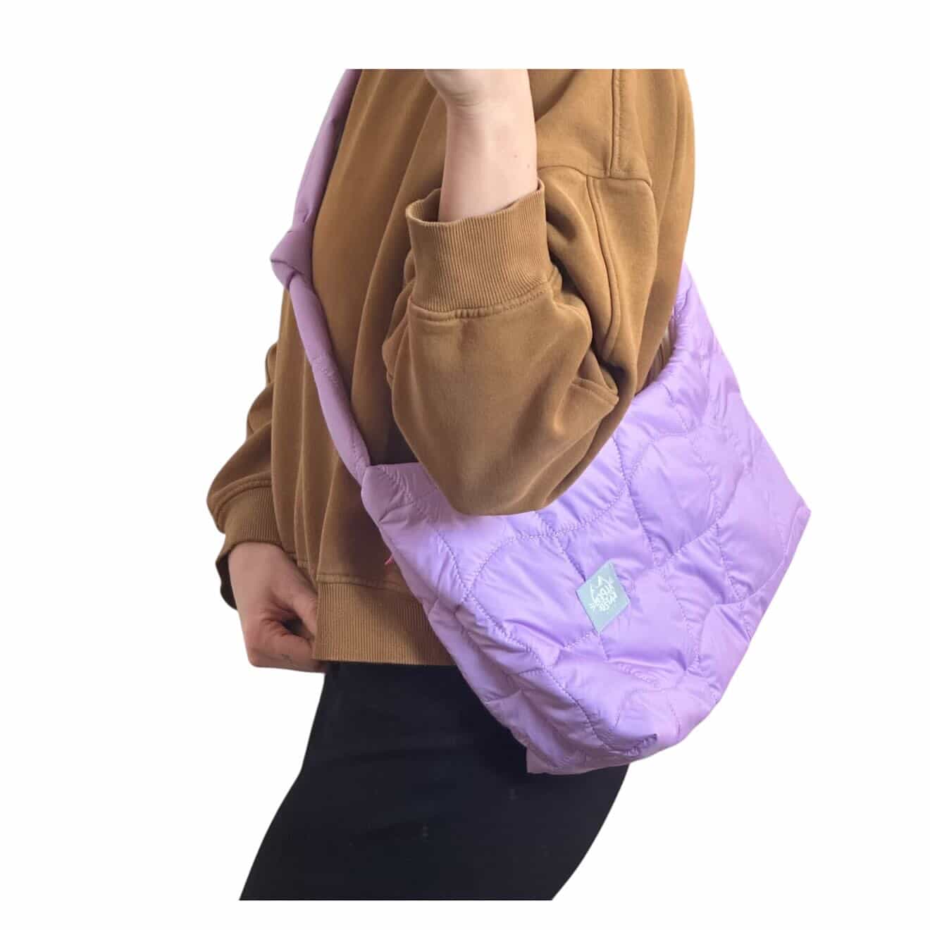 Gesteppte Schultertasche POLLY – Flieder