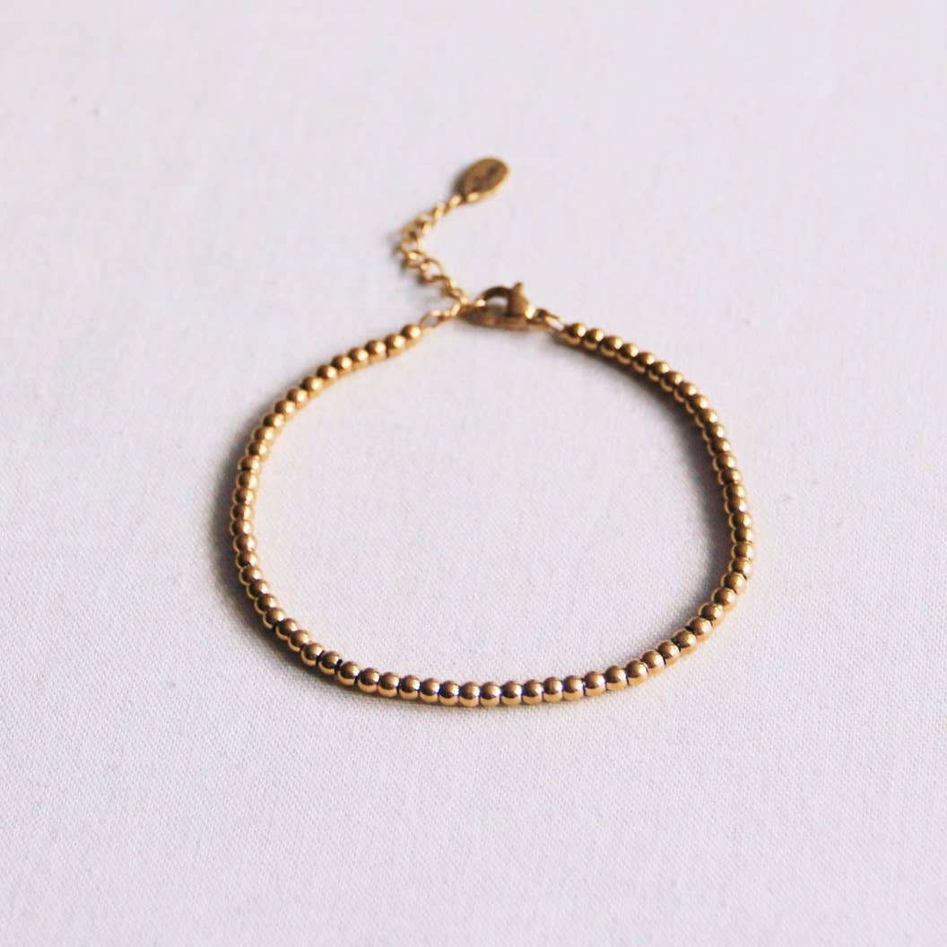 Perlenarmband Gold aus Edelstahl