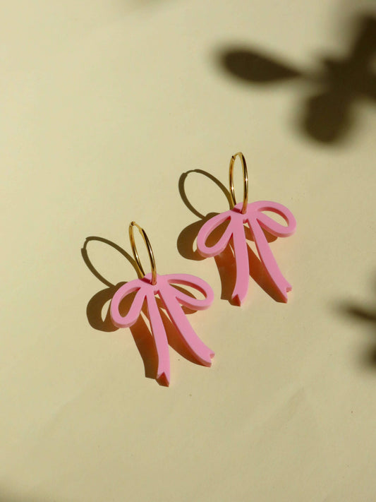 Creolen SCHLEIFEN Pink Gold