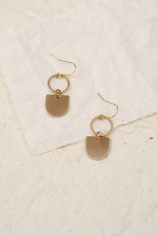ROUND DROP OHRRINGE // Messing, Gold, Nachhaltig, Fair