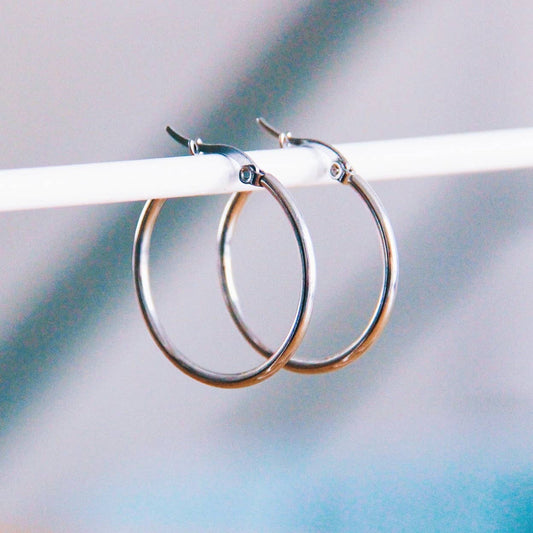 Hoops aus Edelstahl 30mm „Basic“ - Silber