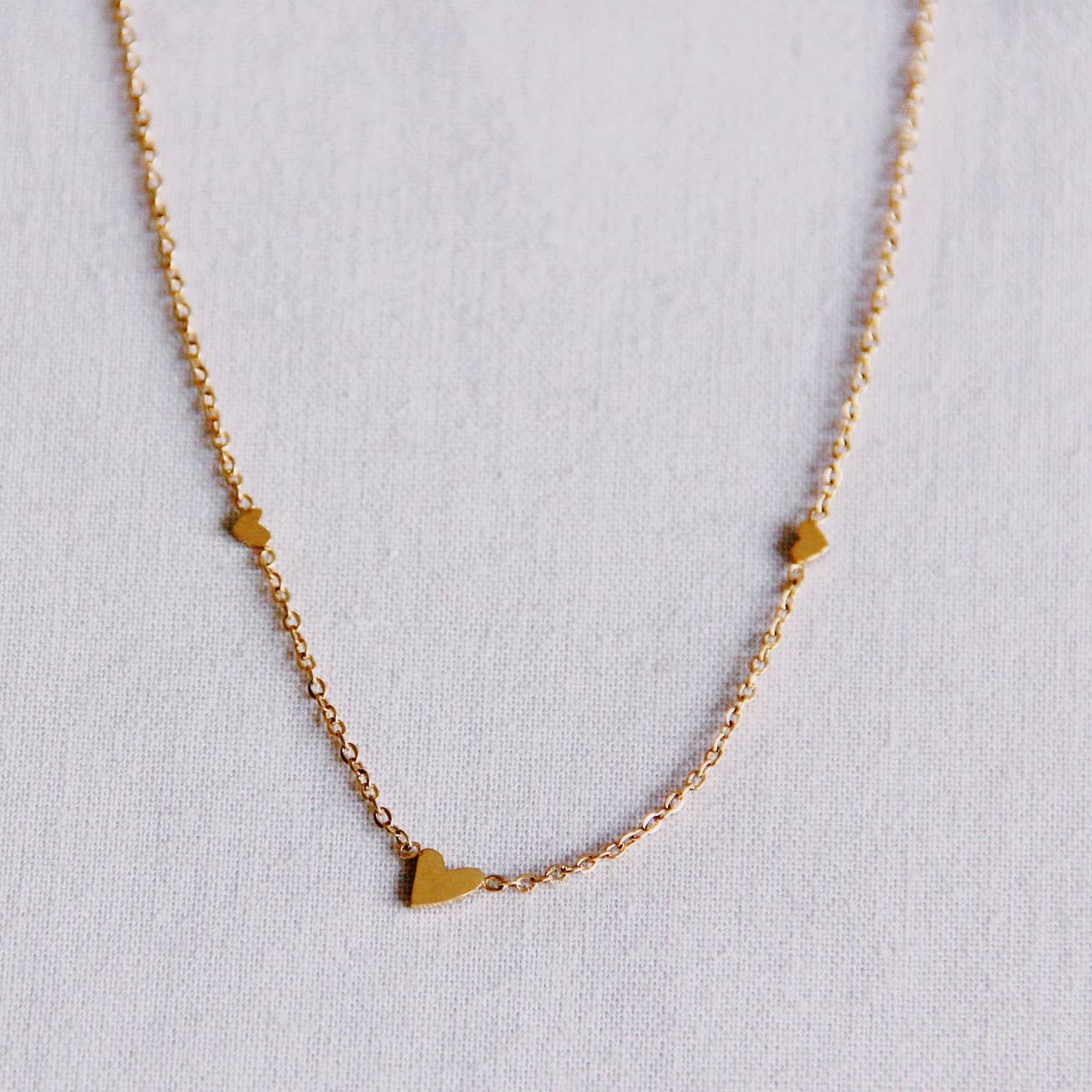 Halskette Mini Herz Gold – Edelstahlkette