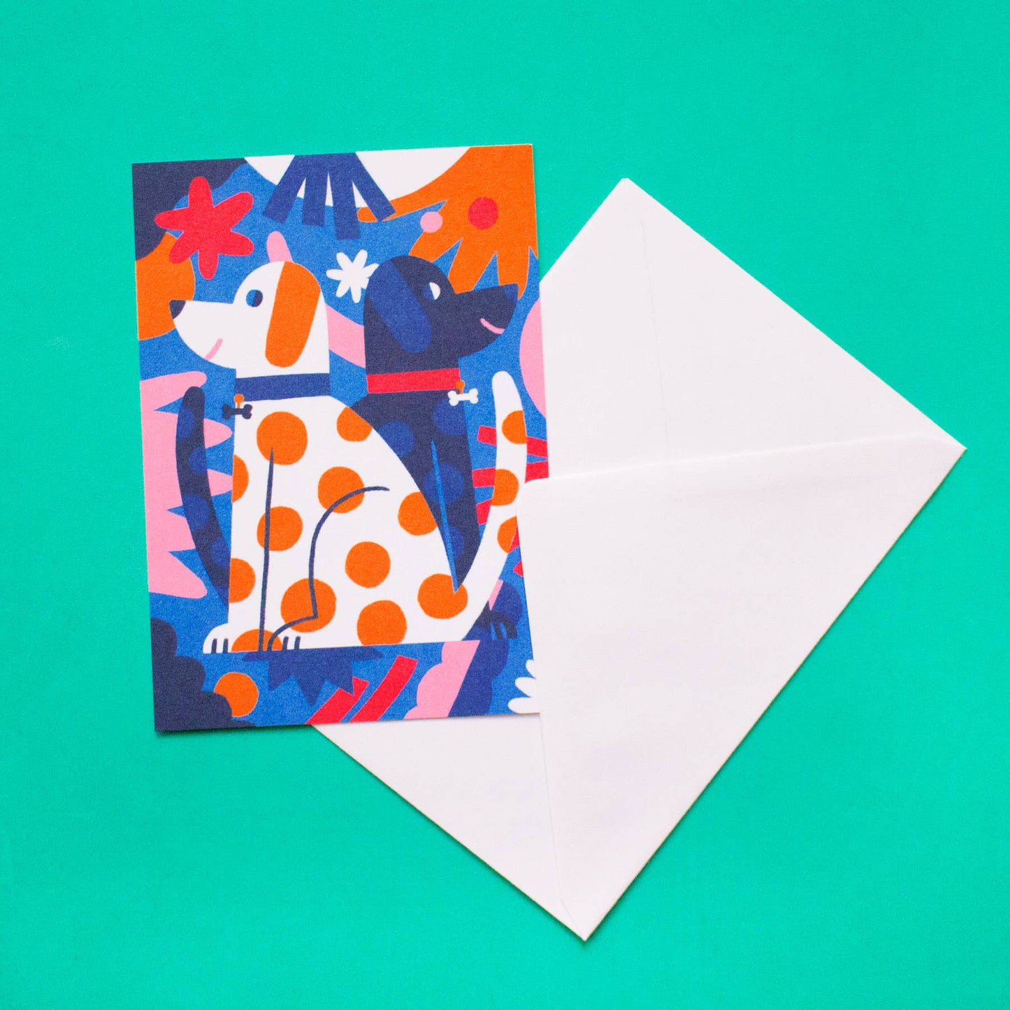 Hunde A6 Postkarte | Grußkarte mit Umschlag