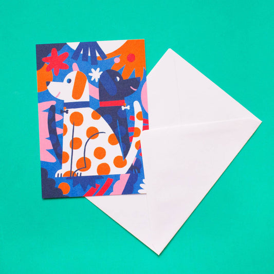 Hunde A6 Postkarte | Grußkarte mit Umschlag