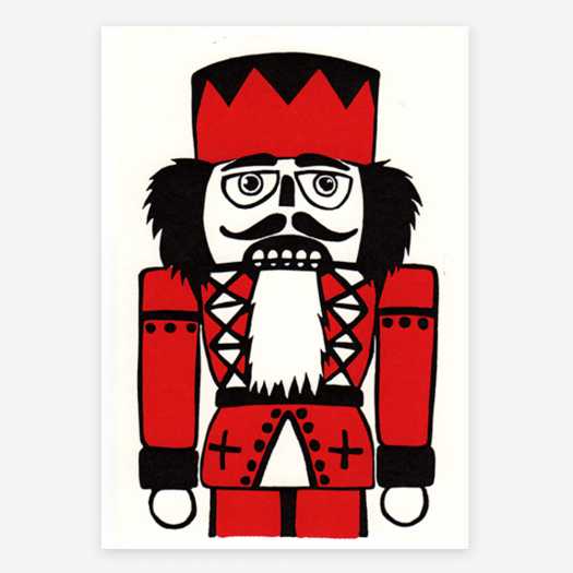 Postkarte Nussknacker Rot