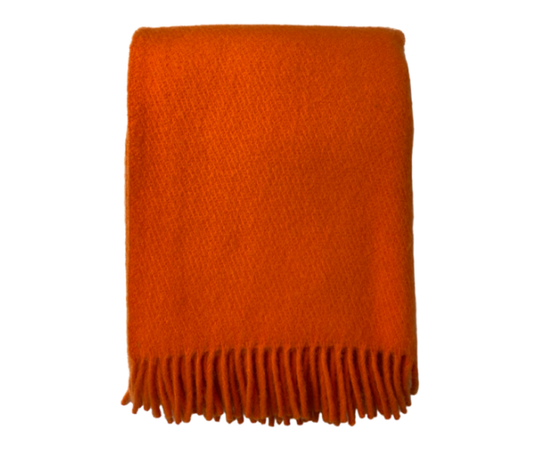 Wolldecke Orange