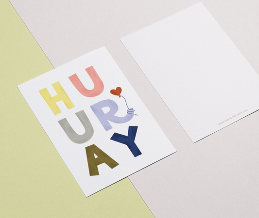 Postkarte HURRAY