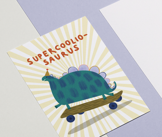 Postkarte Supercooliosaurus