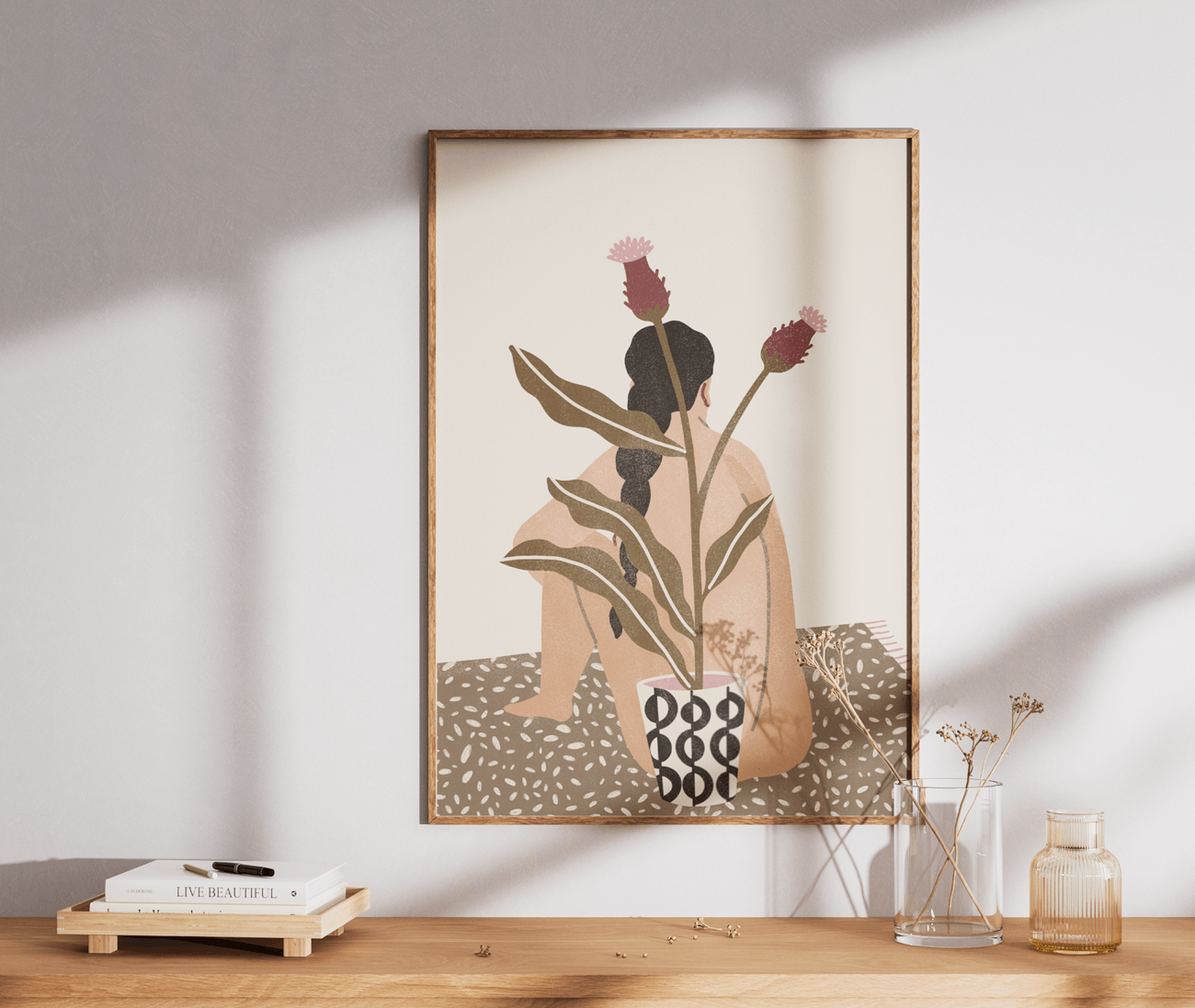 Poster Behind Lillies