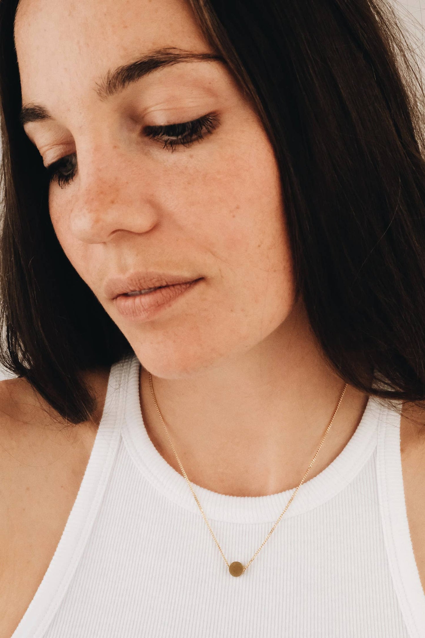 FULL MOON | Minimalistische Messingkette