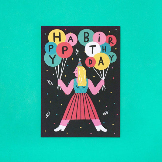 Happy Birthday | Geburtstagskarte mit Umschlag